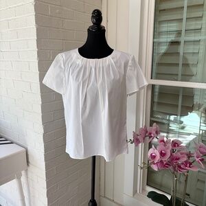 White Short Sleeve Blouse from Louis and Mia Size 40 New